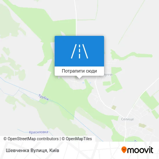 Карта Шевченка Вулиця