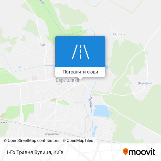 Карта 1-Го Травня Вулиця