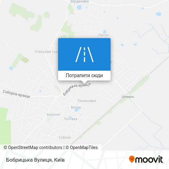 Карта Бобрицька Вулиця