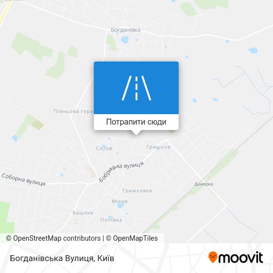 Карта Богданівська Вулиця