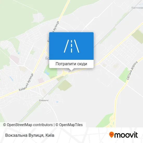 Карта Вокзальна Вулиця