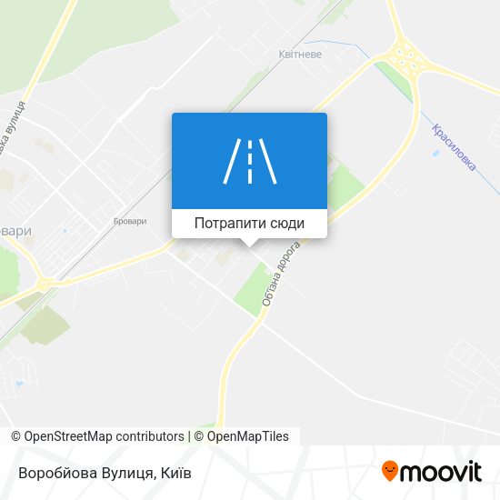 Карта Воробйова Вулиця