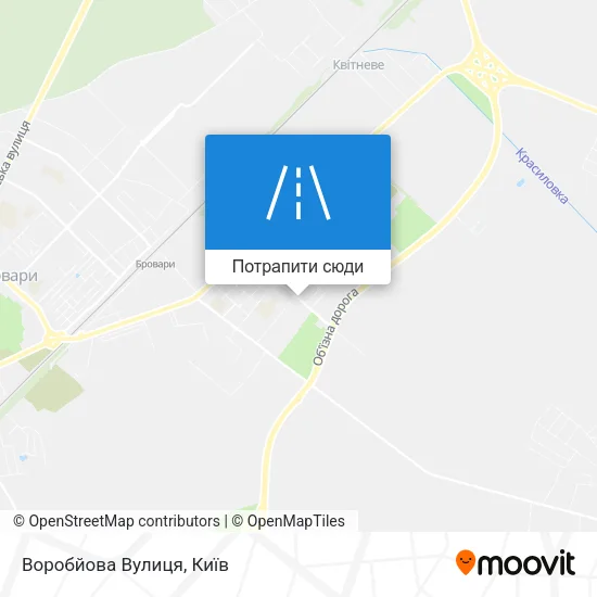 Карта Воробйова Вулиця
