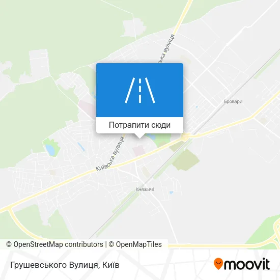 Карта Грушевського Вулиця