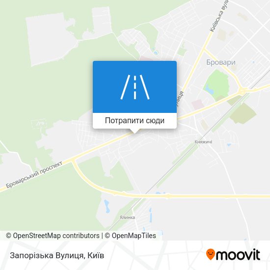 Карта Запорізька Вулиця