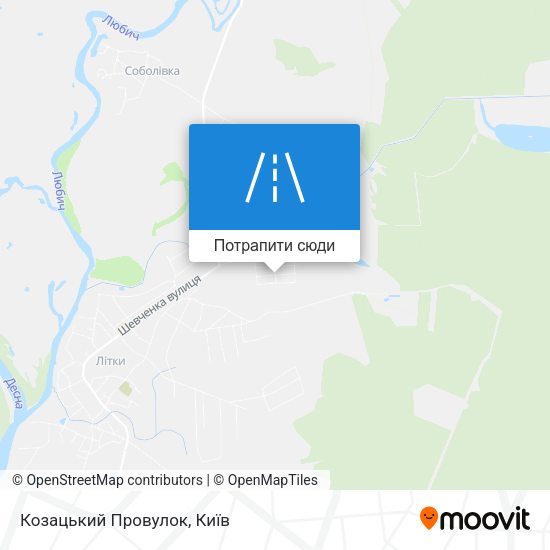 Карта Козацький Провулок