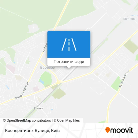 Карта Кооперативна Вулиця