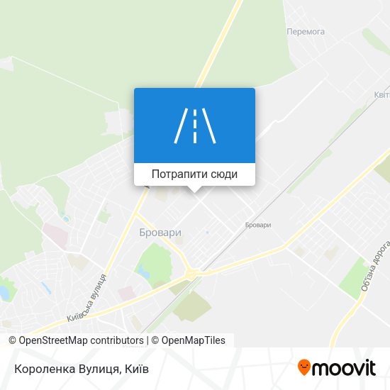 Карта Короленка Вулиця