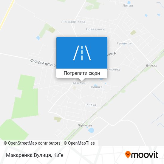Карта Макаренка Вулиця