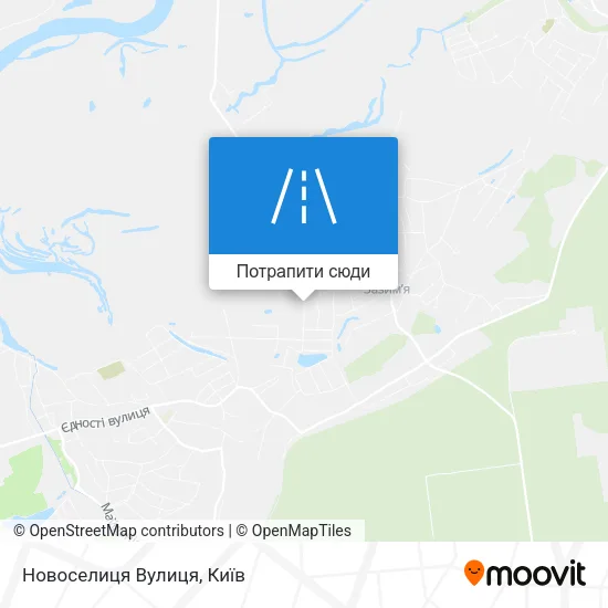 Карта Новоселиця Вулиця