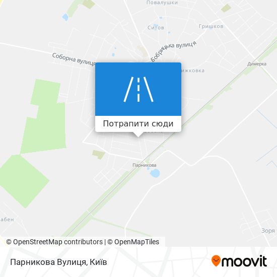 Карта Парникова Вулиця