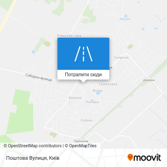 Карта Поштова Вулиця
