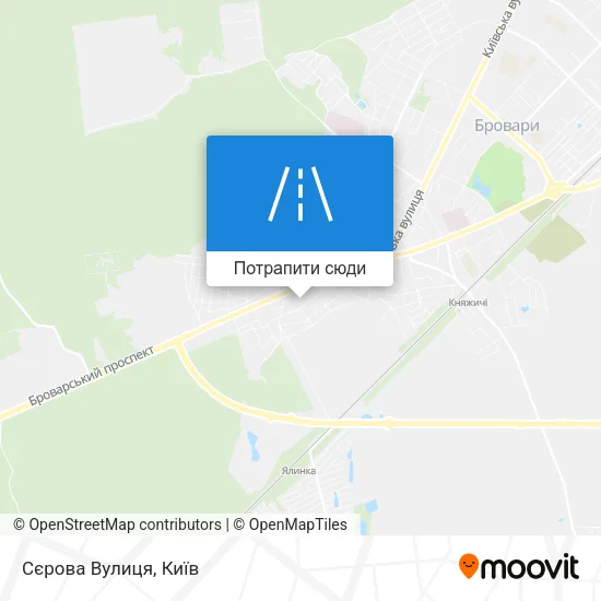Карта Сєрова Вулиця