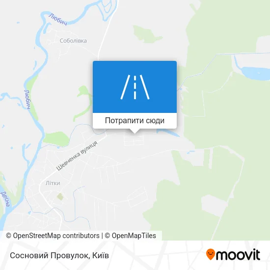 Карта Сосновий Провулок