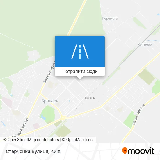 Карта Старченка Вулиця