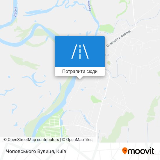 Карта Чоповського Вулиця