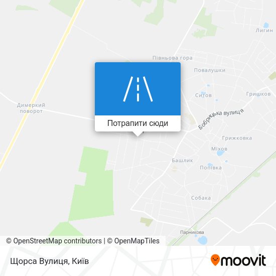 Карта Щорса Вулиця