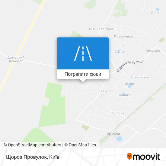 Карта Щорса Провулок