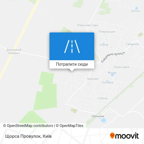 Карта Щорса Провулок