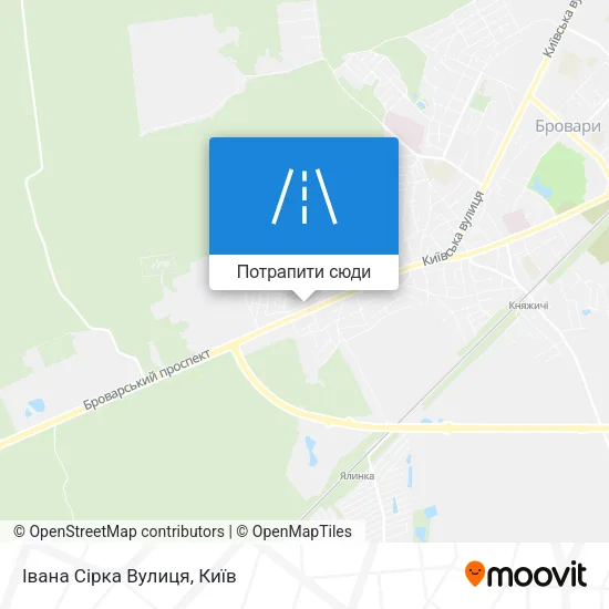Карта Івана Сірка Вулиця