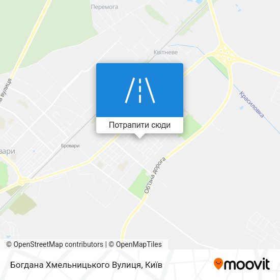 Карта Богдана Хмельницького Вулиця