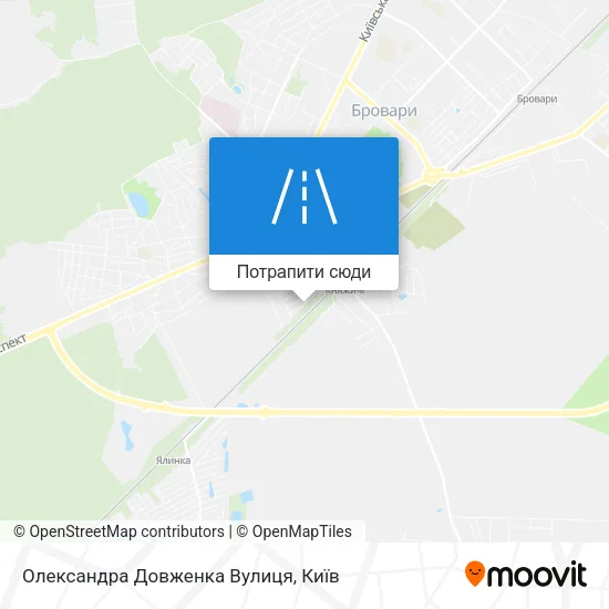 Карта Олександра Довженка Вулиця