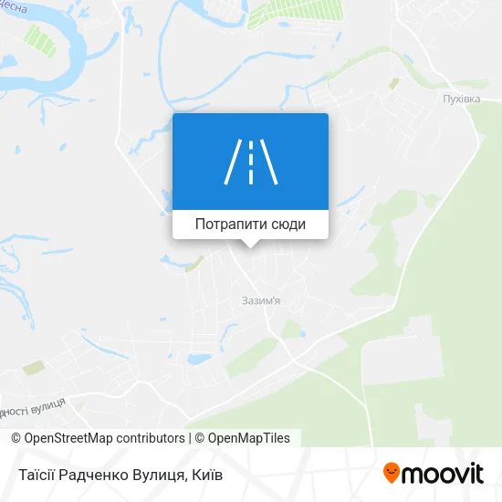 Карта Таїсії Радченко Вулиця