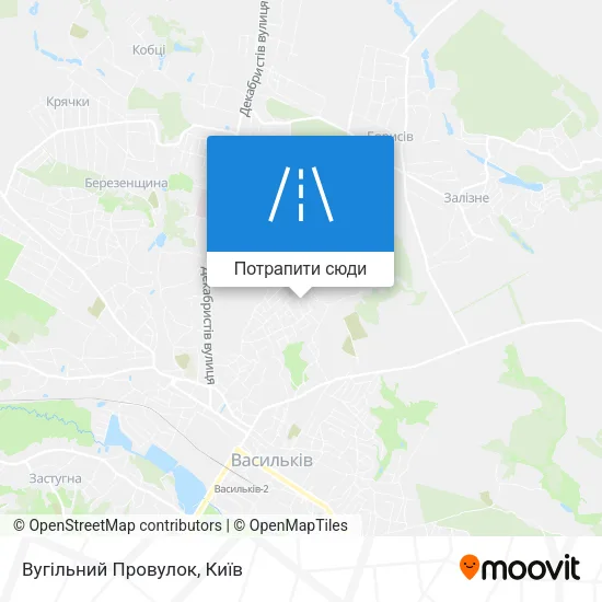 Карта Вугільний Провулок
