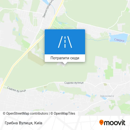 Карта Грибна Вулиця