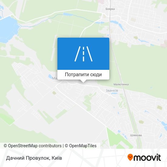 Карта Дачний Провулок