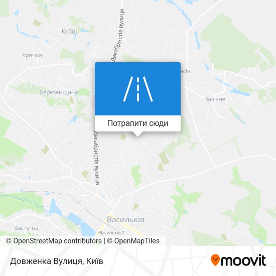 Карта Довженка Вулиця