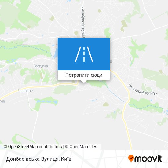 Карта Донбасівська Вулиця