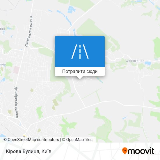 Карта Кірова Вулиця