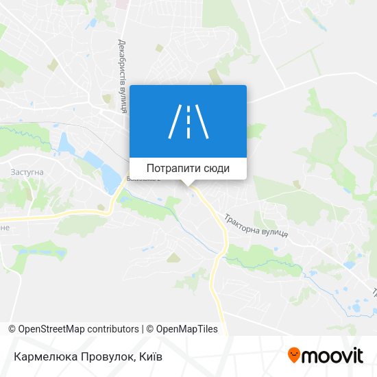 Карта Кармелюка Провулок