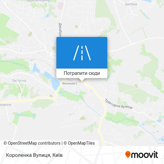 Карта Короленка Вулиця