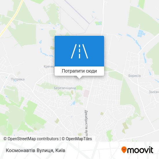 Карта Космонавтів Вулиця