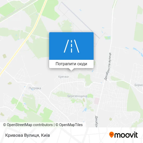 Карта Кривова Вулиця