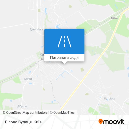 Карта Лісова Вулиця