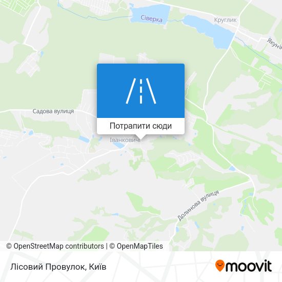 Карта Лісовий Провулок