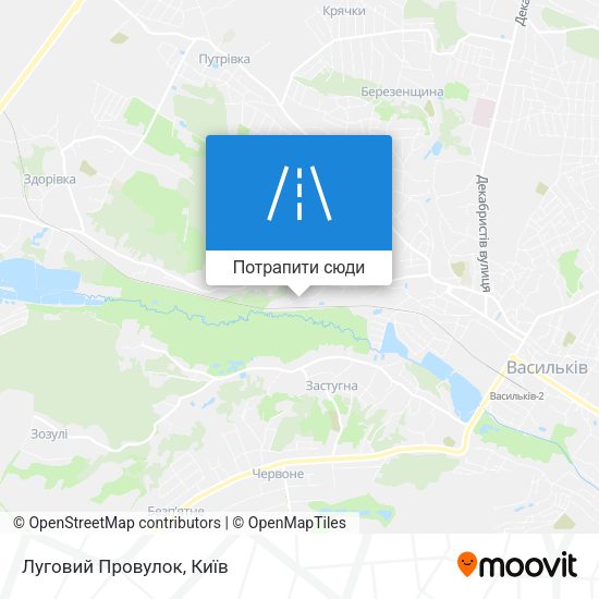 Карта Луговий Провулок