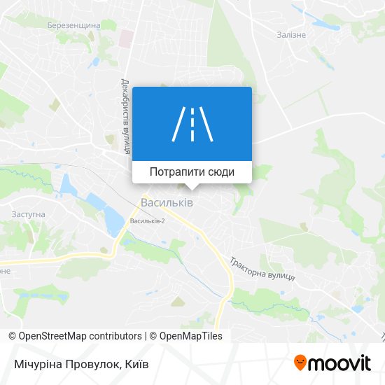 Карта Мічуріна Провулок