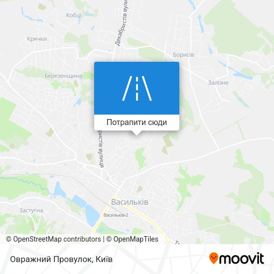 Карта Овражний Провулок