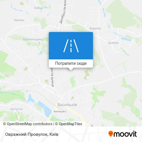 Карта Овражний Провулок