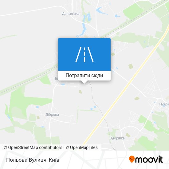 Карта Польова Вулиця