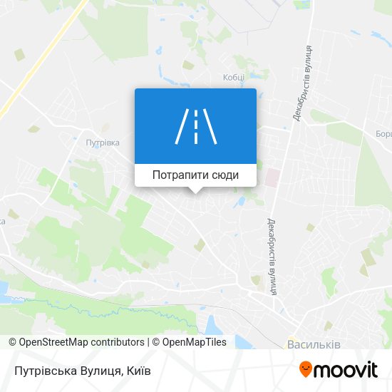 Карта Путрівська Вулиця