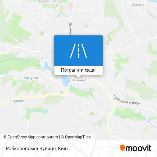 Карта Робкоровська Вулиця