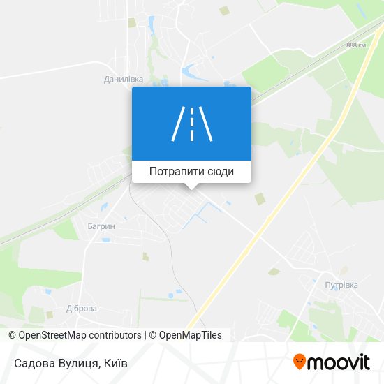Карта Садова Вулиця