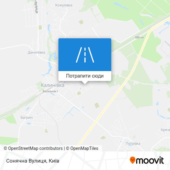Карта Сонячна Вулиця