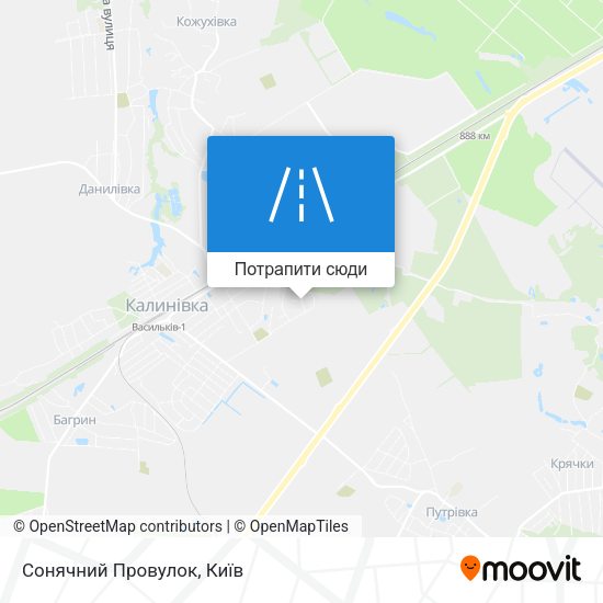 Карта Сонячний Провулок