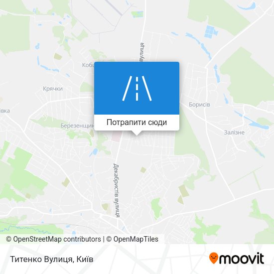 Карта Титенко Вулиця